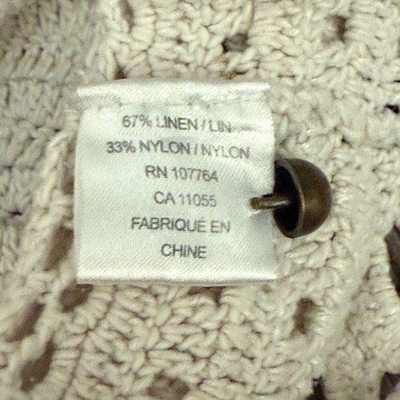 Anthropologie One Girl Who Cream Crochet Sweater - Picture 10 of 10